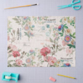Frans Ephemera Roos Passionflower Weefpapier Tissuepapier (Craft)