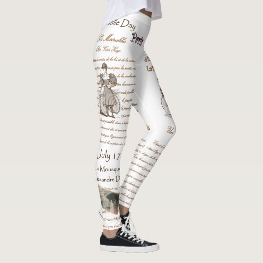 Frans esphemera ~ Script ~ handschrift ~ Paris ~*~ Leggings (Rechts)