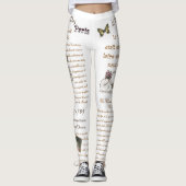 Frans esphemera ~ Script ~ handschrift ~ Paris ~*~ Leggings (Voorkant)