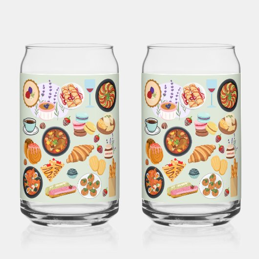 Frans eten blikvorm glas (Voorkant)