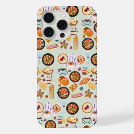 Frans eten iPhone hoesje (Achterkant)