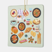 Frans eten keramisch ornament (Links)