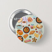 Frans eten ronde button 5,7 cm (Voorkant /achterkant)