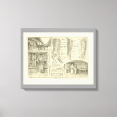 Frans eten, vleesdelen van de slager Canvas Afdruk (Voorkant)