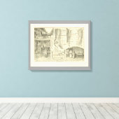  Frans eten, vleesdelen van de slager Canvas Afdruk (Insitu (Houten vloer))