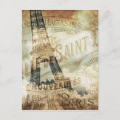 Frans Etiket en Eiffeltoren Briefkaart (Voorkant)