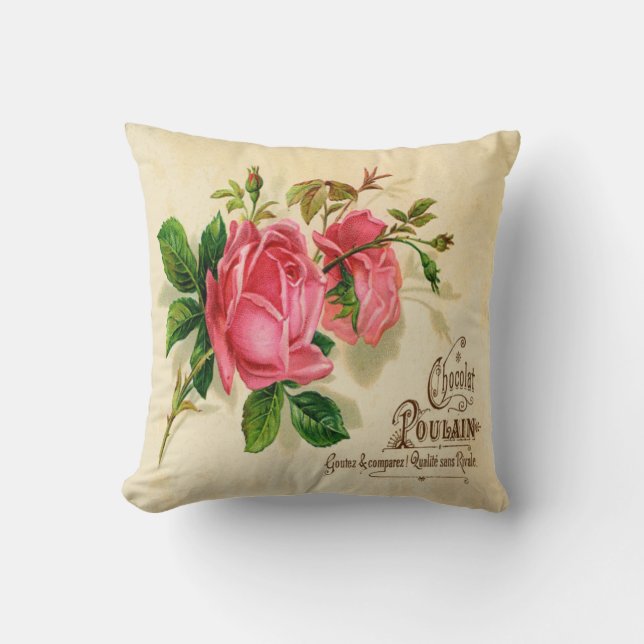  Frans etiket Square Sierkussen (Voorkant)