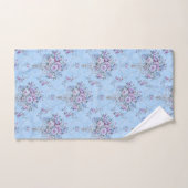 Frans Europees Blauw Wit Victoriaans Stijl Bloemen Bad Handdoek (Handdoek)