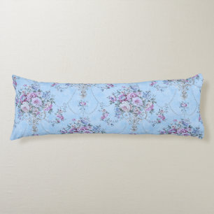 Frans Europees Blauw Wit Victoriaans Stijl Bloemen Lichaamskussen