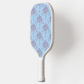 Frans Europees Blauw Wit Victoriaans Stijl Bloemen Pickleball Paddle (Links)