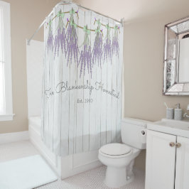 Frans Farmhouse Lavender Bundle Green Bow Douchegordijn