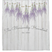Frans Farmhouse Lavender Bundle White Bow Douchegordijn (Voorkant)