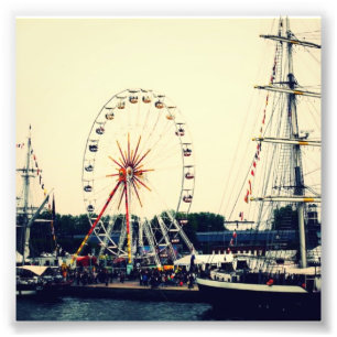 Frans Ferris Wheel Foto Afdruk