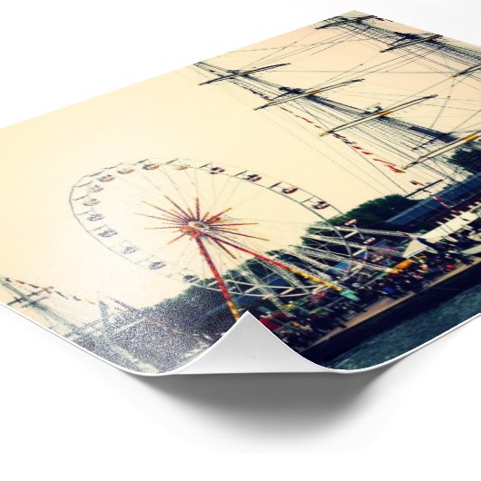 Frans Ferris Wheel Foto Afdruk (Hoek)