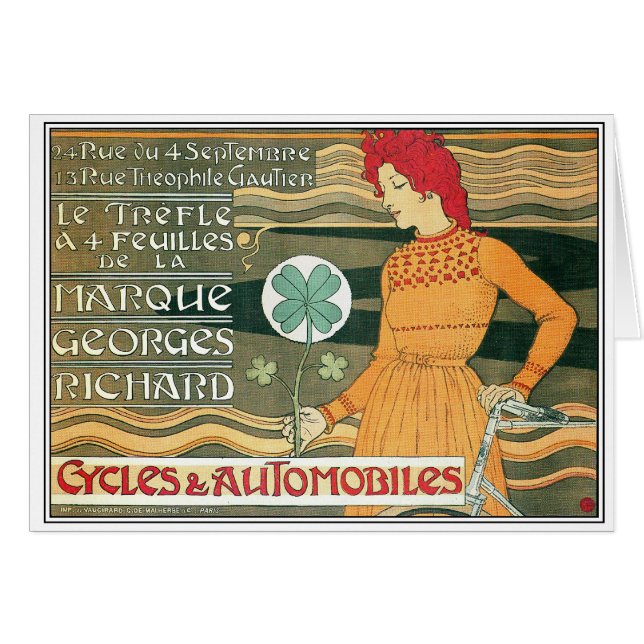  Frans Fiets Poster Kunst door Grasset ~ (Voorkant Horizontaal)