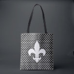 Frans Fleur de Lis Black en White Pattern Busine Tote Bag<br><div class="desc">Dit fleur de lis patroon voegt een beetje Franse stijl en flair toe. Het ontwerp is iets dat je misschien vindt in een verfijnd Parijs paleis of een New Orleans Mardi Gras-viering. Het zwart-witte gehemelte in combinatie met de fleur de lis is elegant Parijse chic of een coole Louisiana vibe....</div>