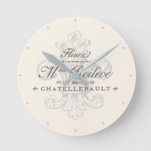 Frans Fleur de Lis Chatellerault Gray Ronde Klok