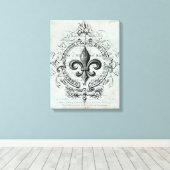 Frans Fleur de Lis gespannen canvas (Insitu (Houten vloer))