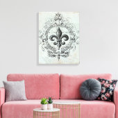  Frans Fleur de Lis gespannen canvas (Insitu (Woonkamer))