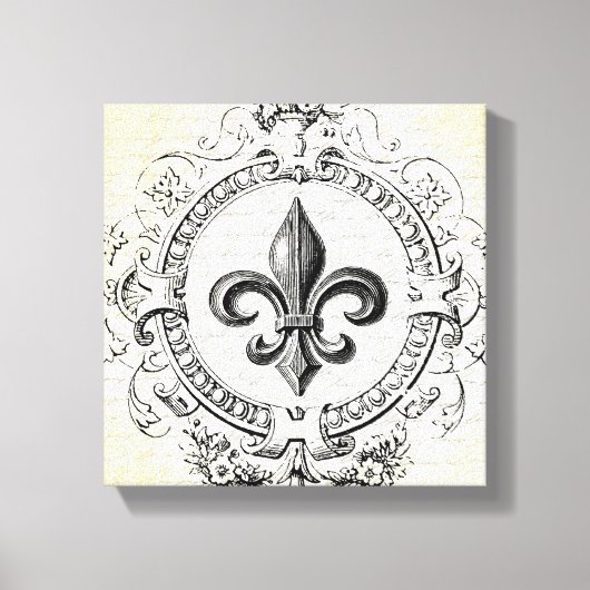  Frans Fleur de Lis gespannen canvas Afdruk (Voorkant)