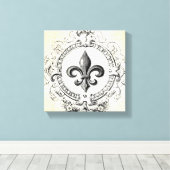  Frans Fleur de Lis gespannen canvas Afdruk (Insitu (Houten vloer))