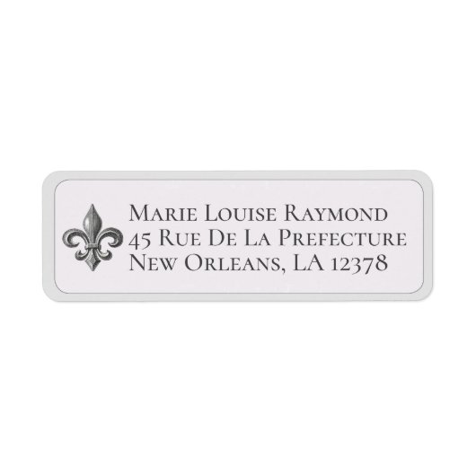 Frans Fleur de Lis Gray Etiket (Voorkant)