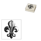 Frans Fleur de Lis Junk Journal Stamp Rubberstempel (Gestempeld)