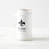 Frans Fleur de lis monogram groomsmen bier Bierpul (Voorkant links)