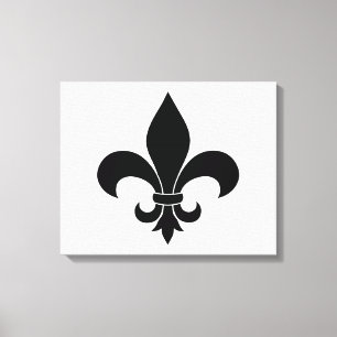 Frans Fleur de lis patroon Canvas Afdruk