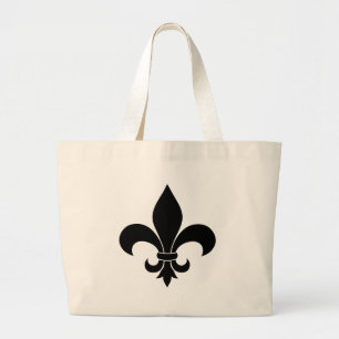 Frans Fleur de lis patroon Grote Tote Bag