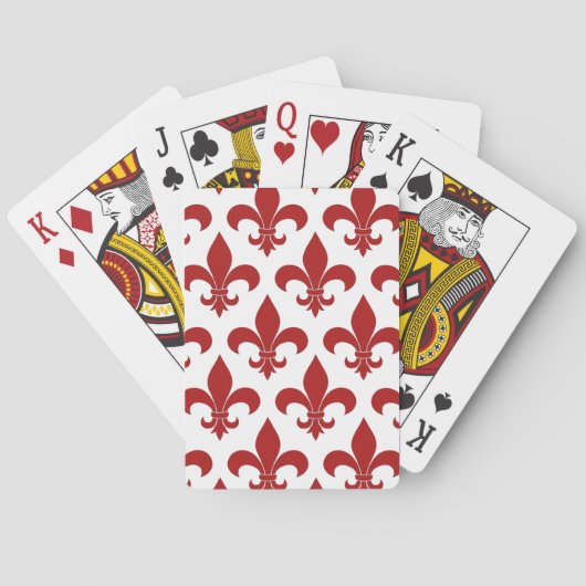 Frans Fleur de lis Patroon Klassiek Pokerkaarten (Achterkant)