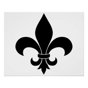 Frans Fleur de lis patroon Poster