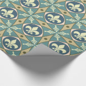 Frans Fleur de Lis Pattern Cadeaupapier (Hoek)