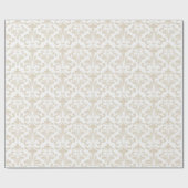 Frans Fleur de Lis Pattern Elegant  Beige Cadeaupapier (Vlak)