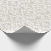 Frans Fleur de Lis Pattern Elegant  Beige Cadeaupapier (Hoek)