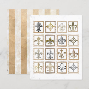 Frans Fleur de Lis Stamps