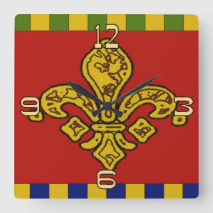 Frans Fleur De Lis Vierkante Klok