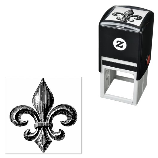 Frans Fleur de Lis Zelfinktende Stempel (In situ)