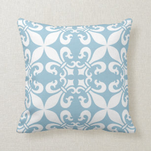 Frans Fleur de Lys Pattern Blue Kussen