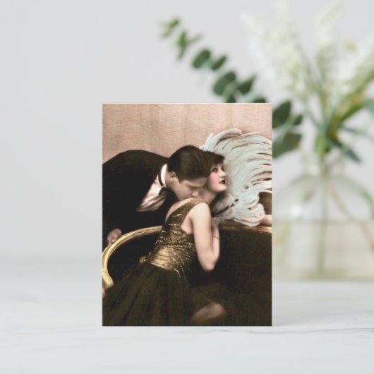 Frans Flirt - romantisch Briefkaart (Staand voorkant)