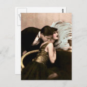 Frans Flirt -  romantisch Briefkaart (Voorkant / Achterkant)