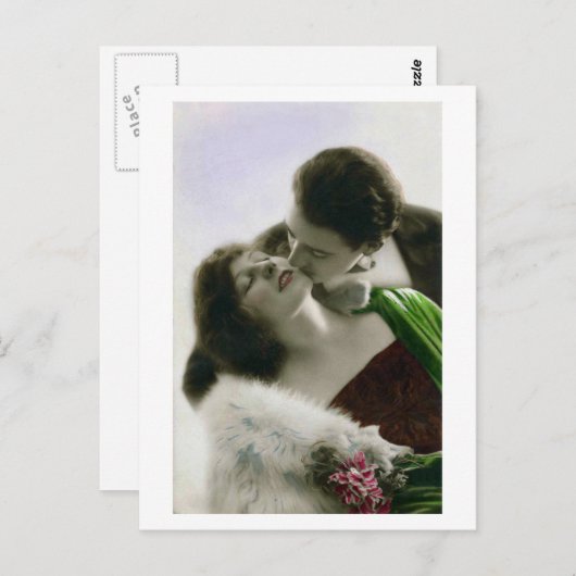 Frans Flirt - Romantische liefde Briefkaart (Voorkant / Achterkant)