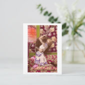 Frans Flirt - Romantische Vintage Briefkaart (Staand voorkant)