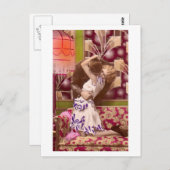 Frans Flirt - Romantische Vintage Briefkaart (Voorkant / Achterkant)