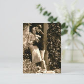 Frans Flirt - Romantische Vintage Briefkaart (Staand voorkant)