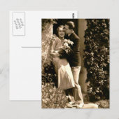 Frans Flirt - Romantische Vintage Briefkaart (Voorkant / Achterkant)