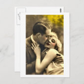 Frans Flirt - Romantische Vintage Briefkaart (Voorkant / Achterkant)