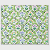  Frans Floral en Leaf Cadeaupapier (Vlak)