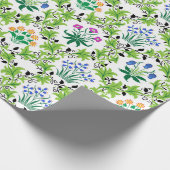  Frans Floral en Leaf Cadeaupapier (Hoek)