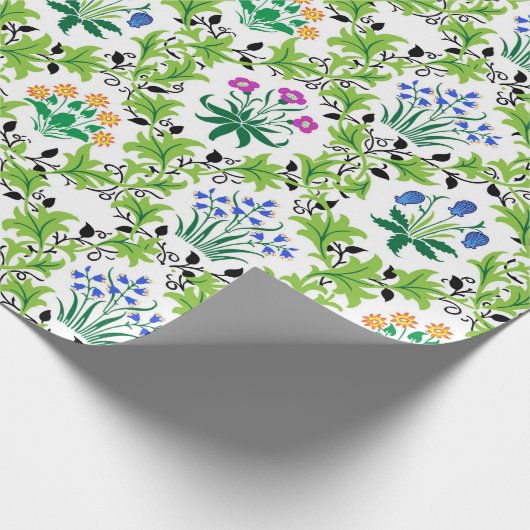 Frans Floral en Leaf Cadeaupapier (Hoek)